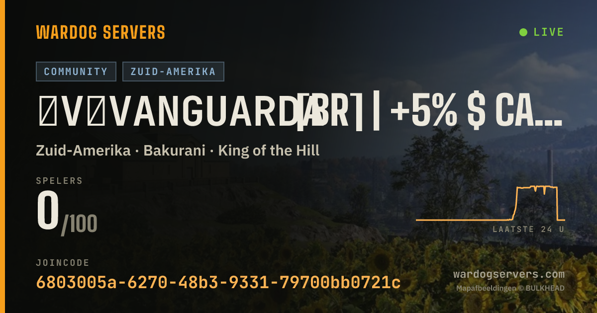 Live statusbanner voor 『V』Vanguarda [BR] | +5% $ Cash $ | www.vanguarda.pro.br