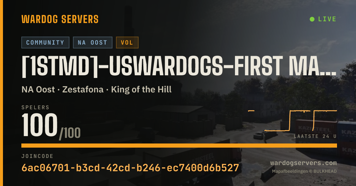 Live statusbanner voor [1stMD]-USWardogs-First Marine Division discord.gg/1stmardiv