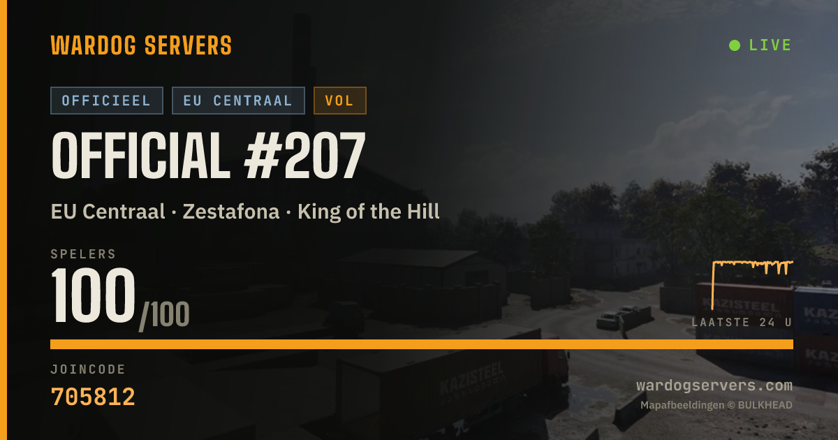 Live statusbanner voor Official #207