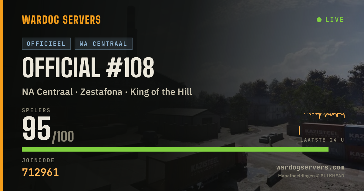 Live statusbanner voor Official #108