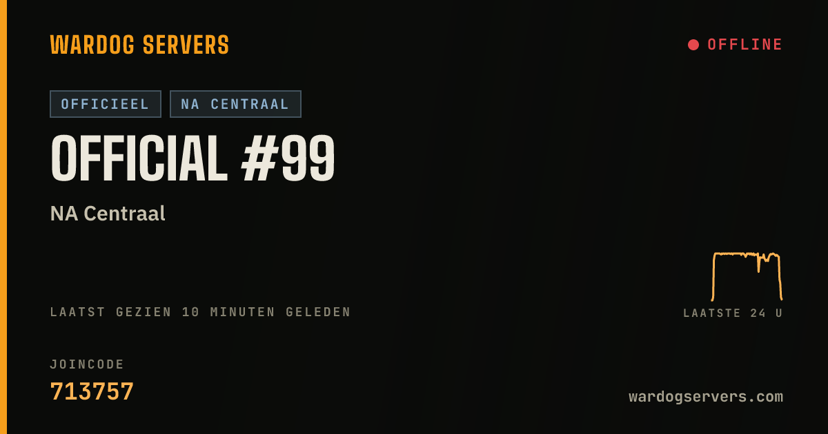 Live statusbanner voor Official #99