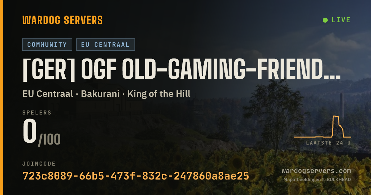 Live statusbanner voor [GER] OGF Old-Gaming-Friends Wardogs #1
