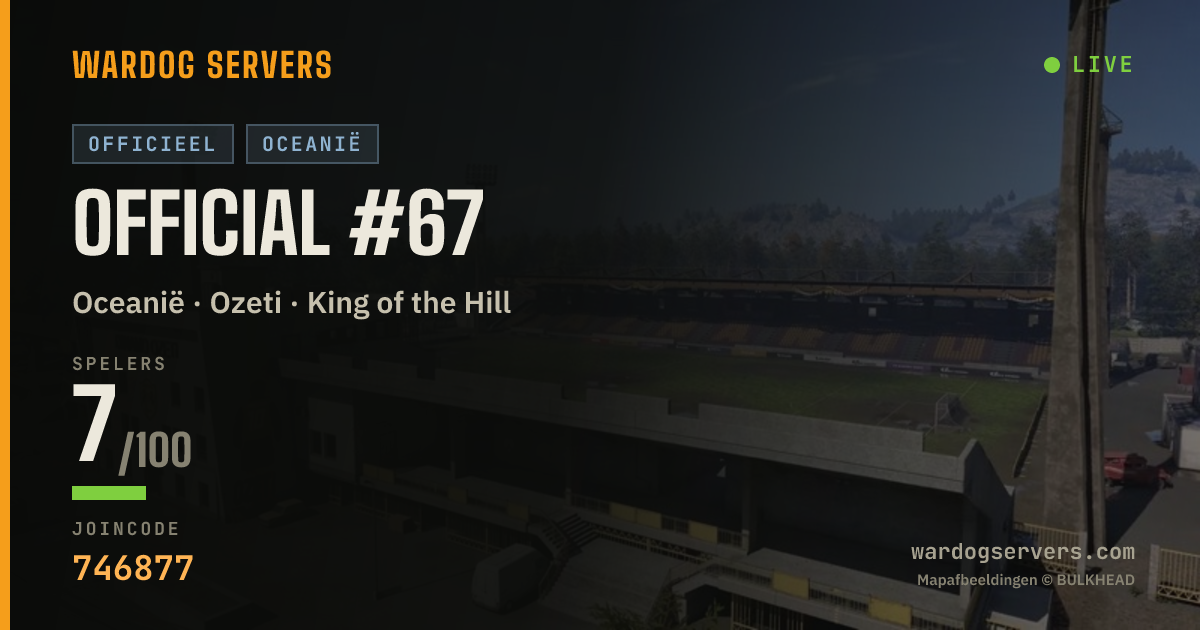 Live statusbanner voor Official #67
