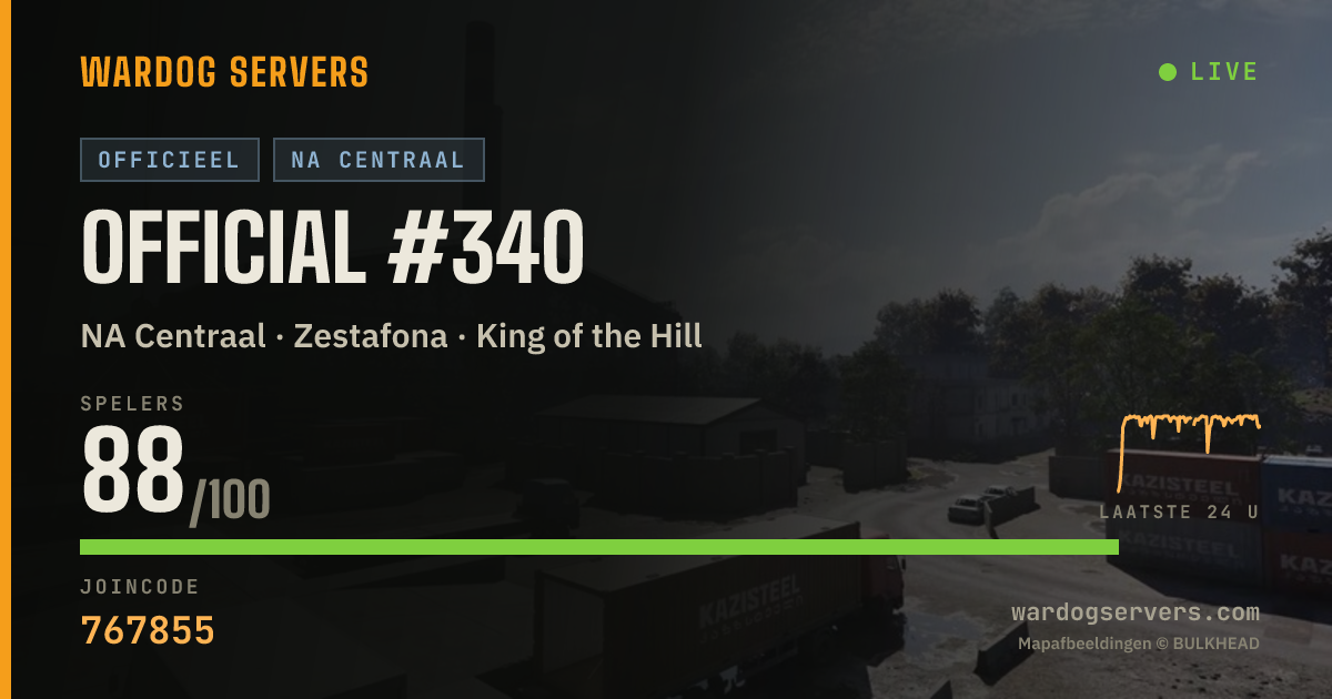 Live statusbanner voor Official #340