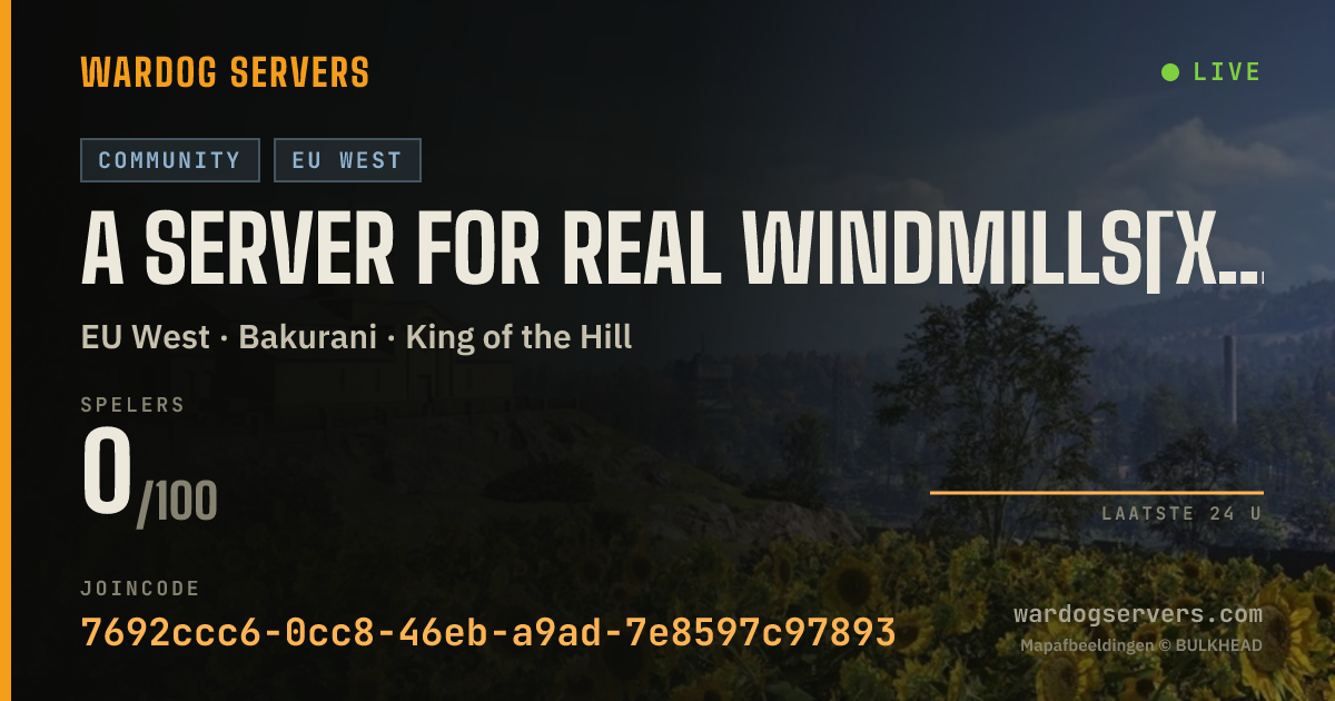 Live statusbanner voor A server for real WindMills[x10 Rate EXP, x1.5 Rate Money]