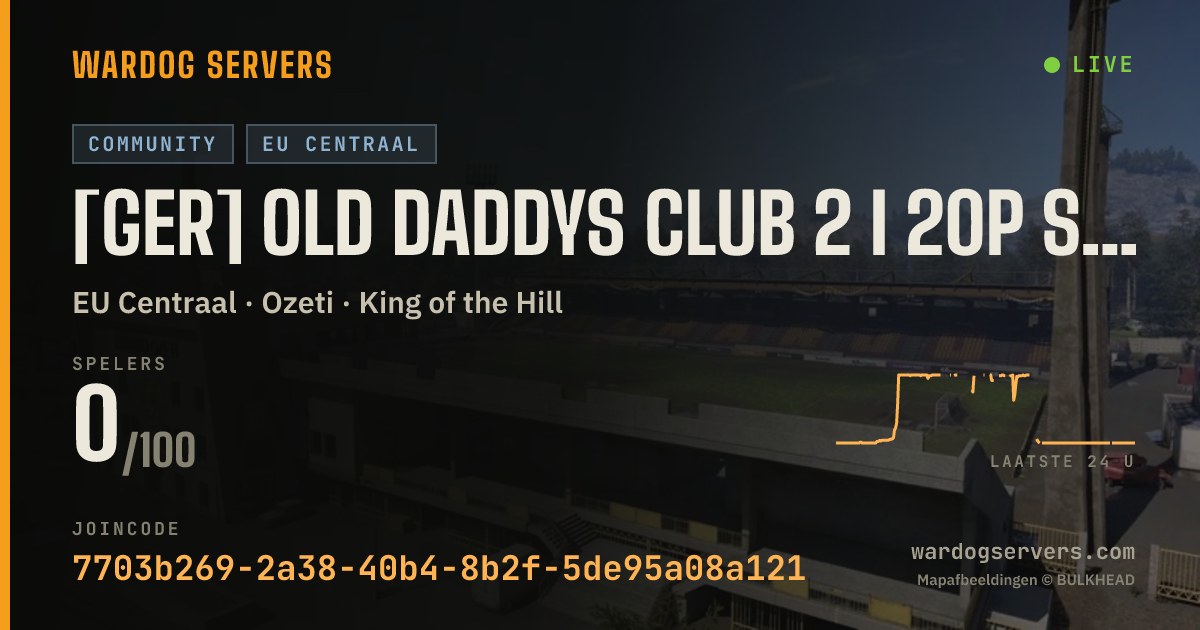 Live statusbanner voor [GER] Old Daddys Club 2 I 20p Start
