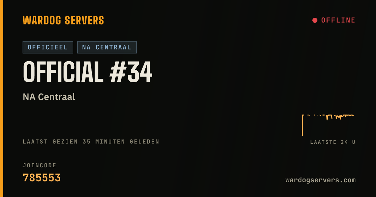 Live statusbanner voor Official #34