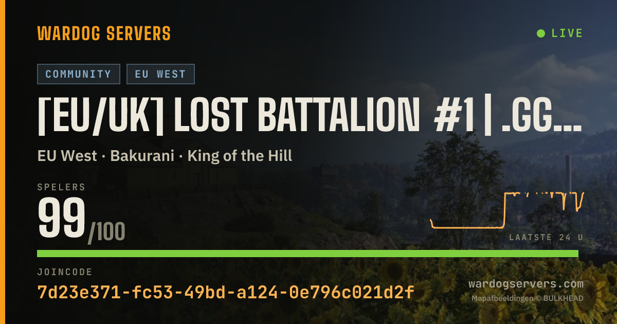 Live statusbanner voor [EU/UK] Lost Battalion #1 | .gg/lostbattalion