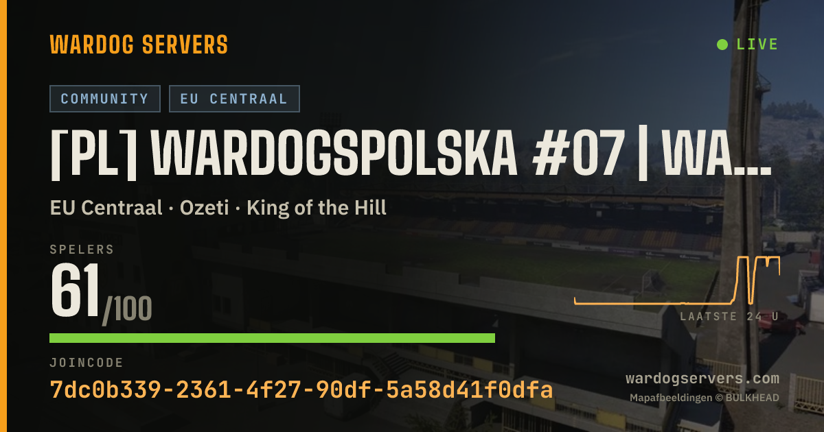 Live statusbanner voor [PL] WardogsPolska #07 | WARDOGSZONE.PL | RANKING