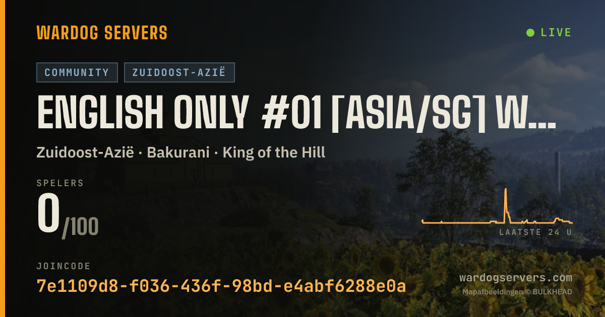 Live statusbanner voor [CashBoost] Stadium Arena 50vs50 Assault | Medic | Drill