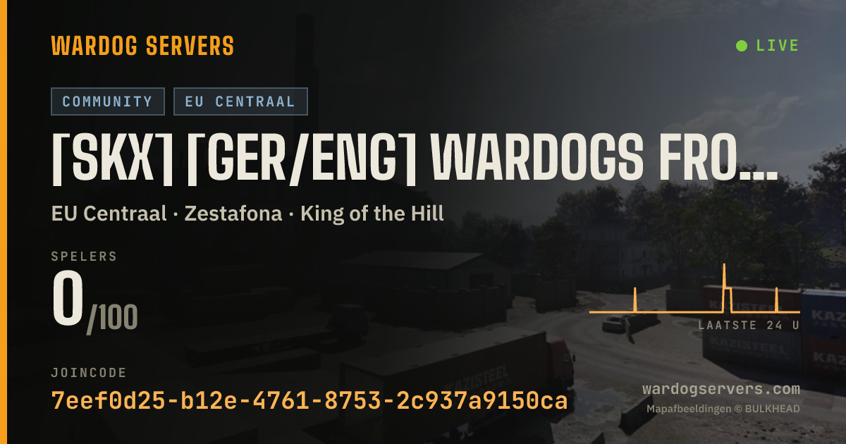 Live statusbanner voor [SKX] [GER/ENG] Wardogs Frontline by Skarvox Community | Stats |