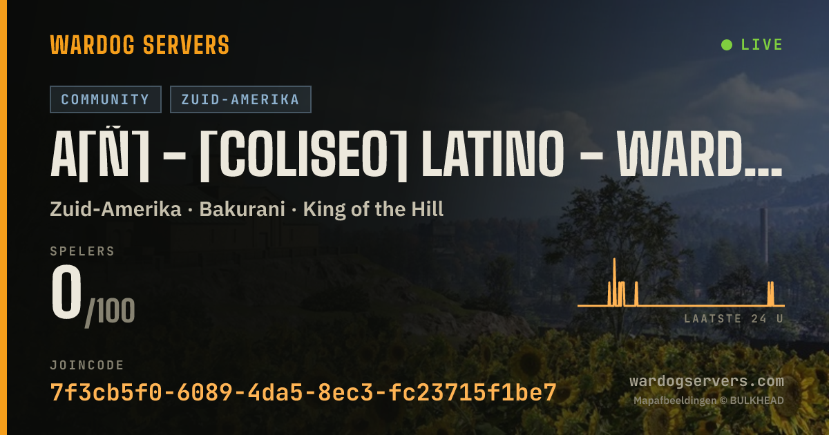Live statusbanner voor A[Ñ] - [COLISEO] Latino - WarDogs [ARGENTINA]