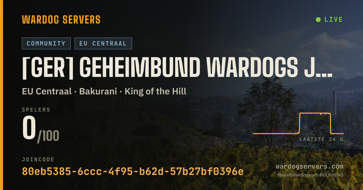 Live statusbanner voor [GER] Geheimbund WARDOGS joint uns gerne Discord.gg/bbpJKXAEH4