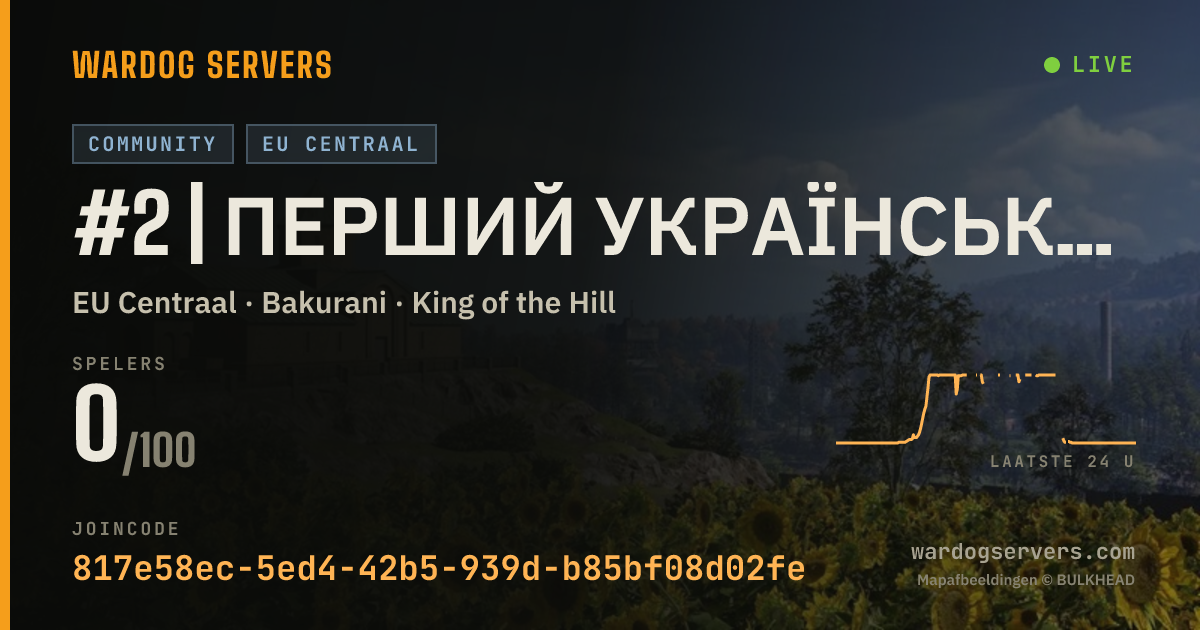 Live statusbanner voor #2 | ПЕРШИЙ УКРАЇНСЬКИЙ | WARDOGS COM UA