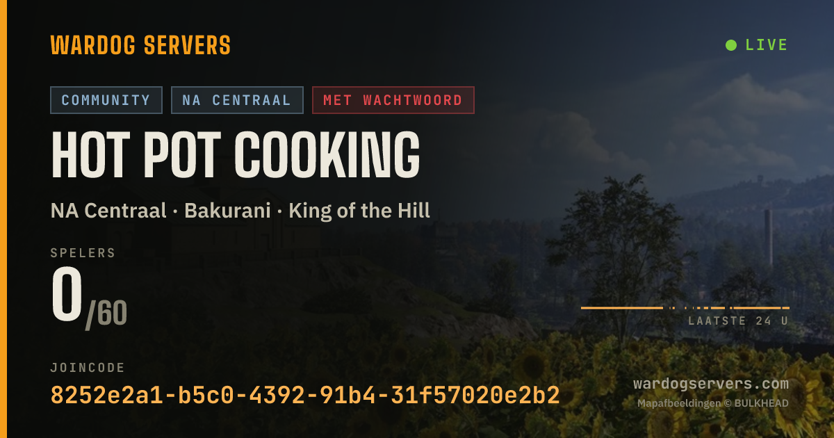 Live statusbanner voor Hot Pot Cooking