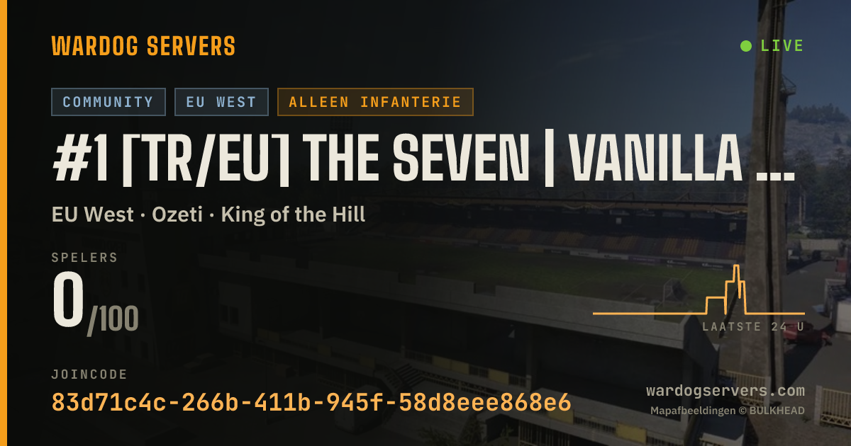 Live statusbanner voor #1 [TR/EU] The Seven | Vanilla | İnfantry Only |.gg/wardogstr