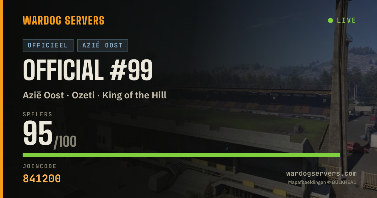 Live statusbanner voor Official #99