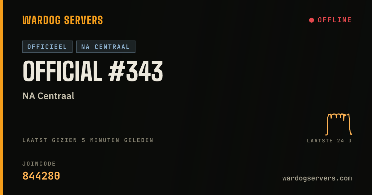 Live statusbanner voor Official #343