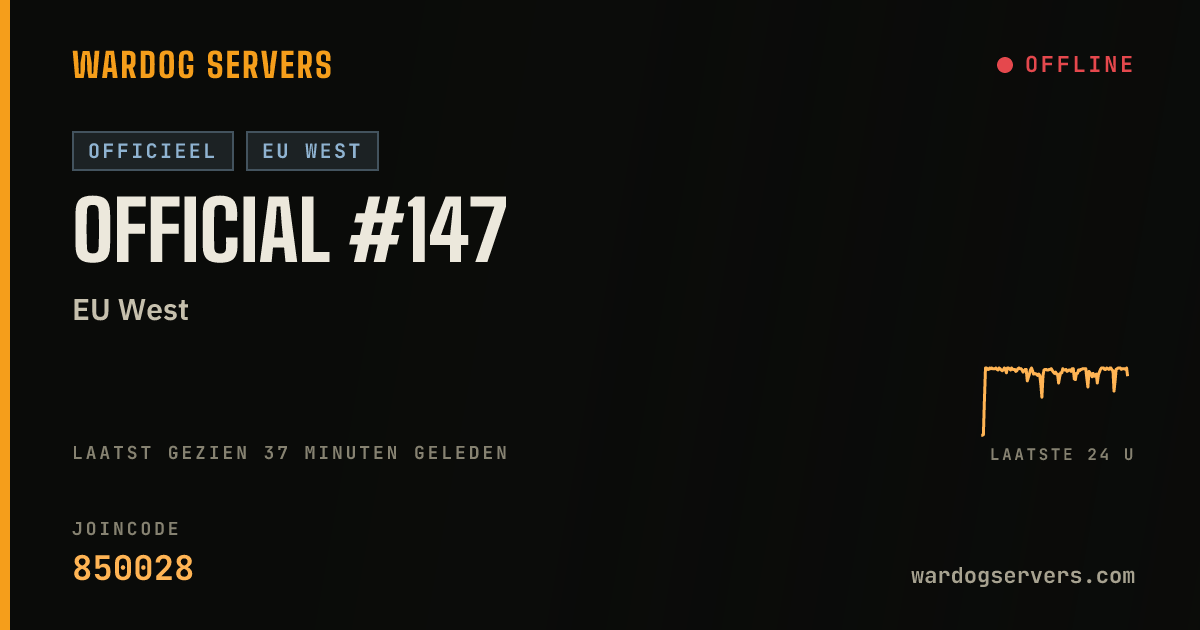 Live statusbanner voor Official #147