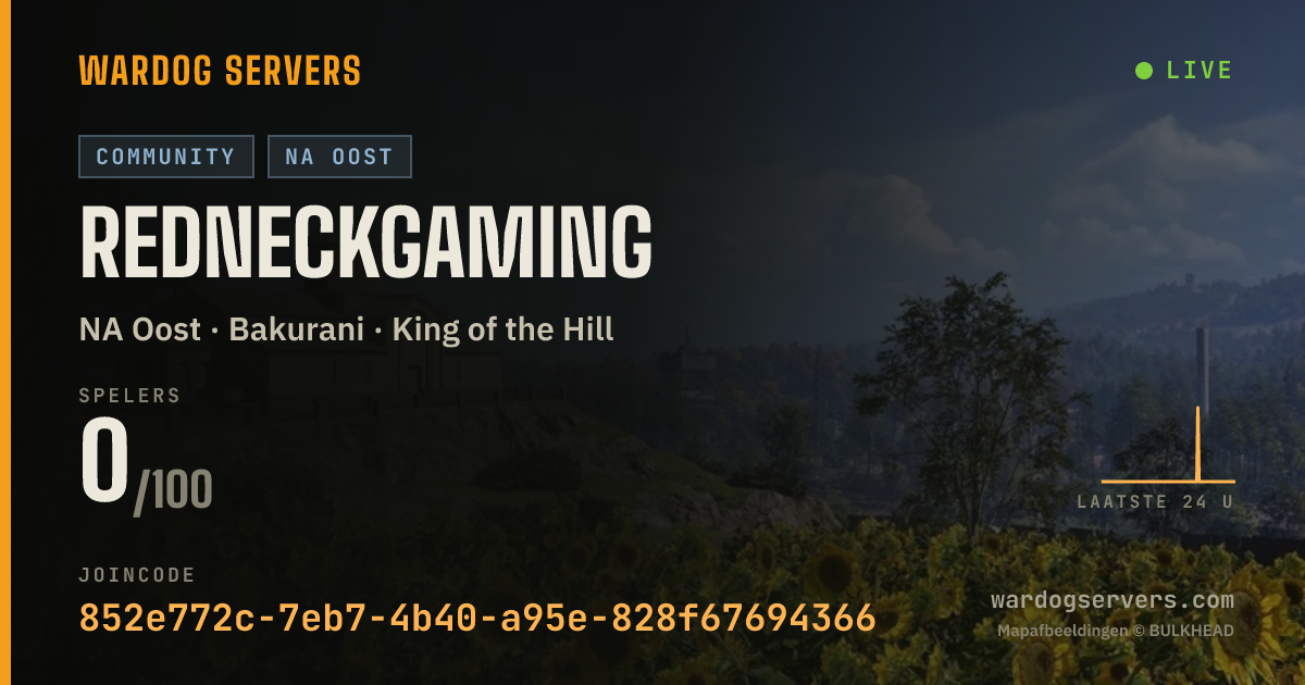 Live statusbanner voor REDNECKGAMING