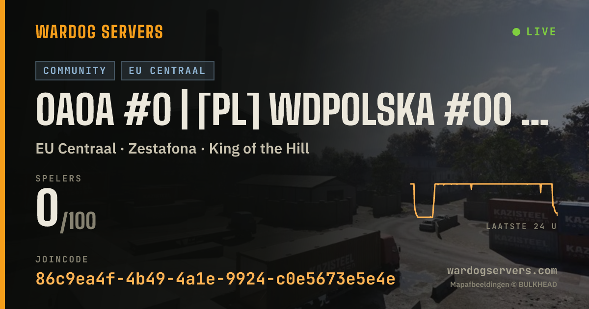 Live statusbanner voor 0A0A #0 | [PL] WDPOLSKA #00 | discord.gg/wardogspolska