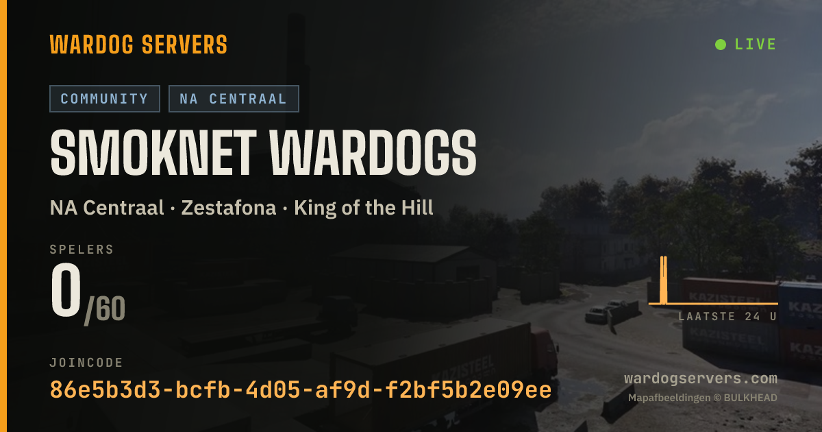 Live statusbanner voor SMOKNet Wardogs