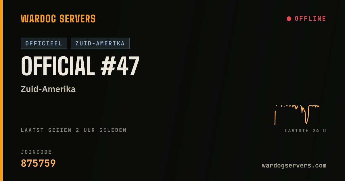 Live statusbanner voor Official #47