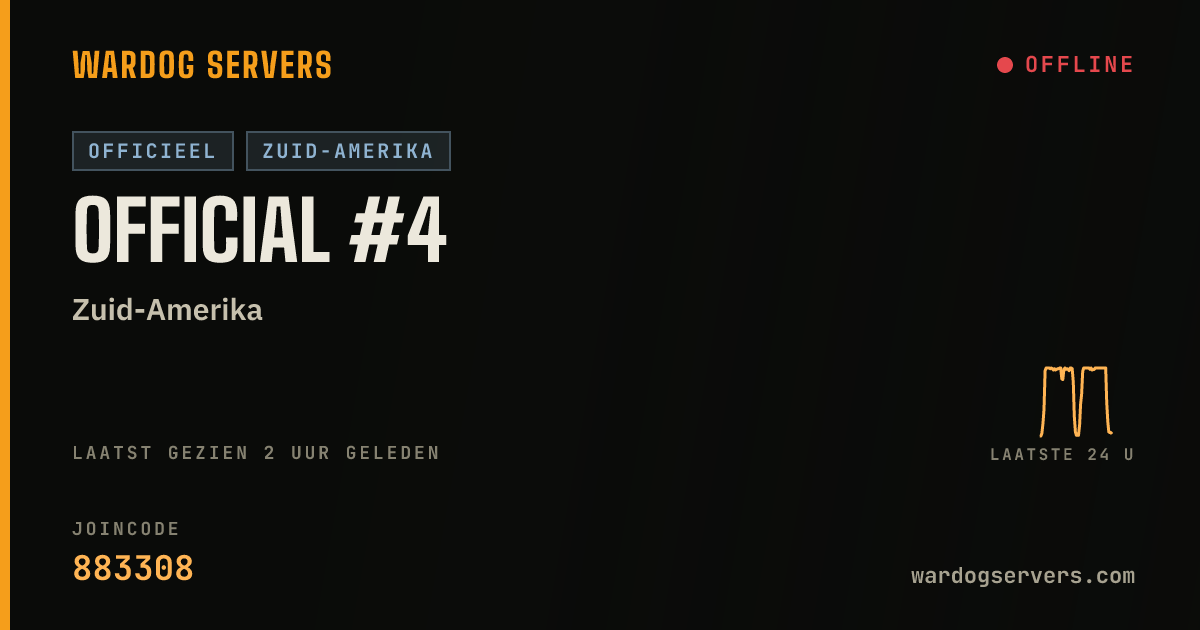 Live statusbanner voor Official #4