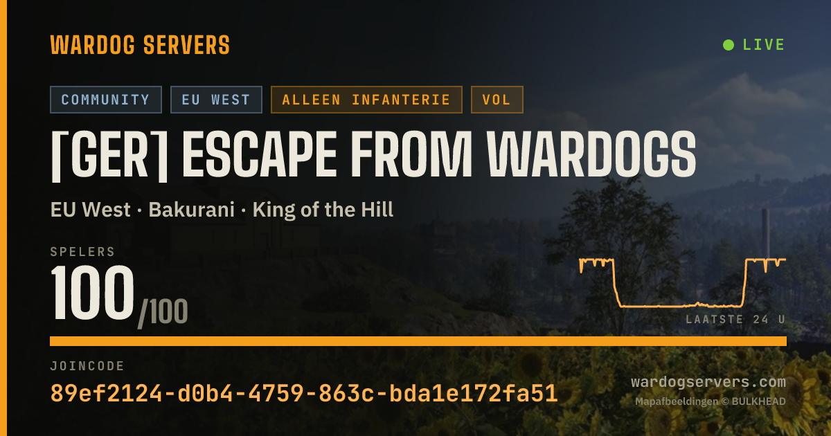 Live statusbanner voor [GER] Escape from Wardogs