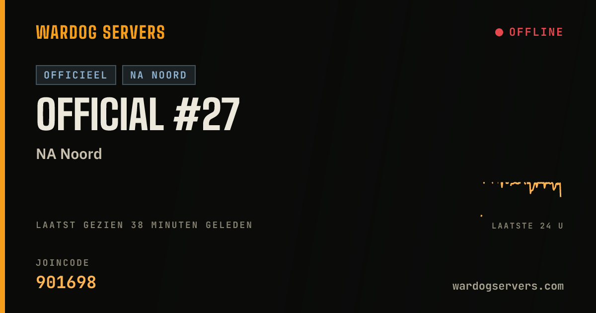 Live statusbanner voor Official #27