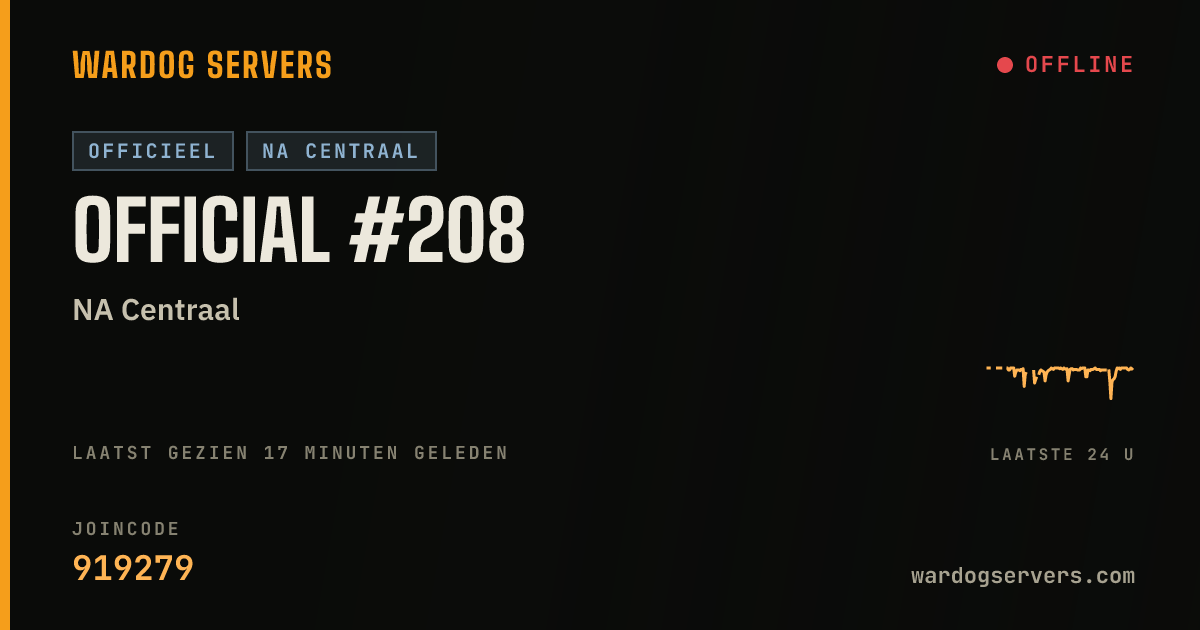 Live statusbanner voor Official #208