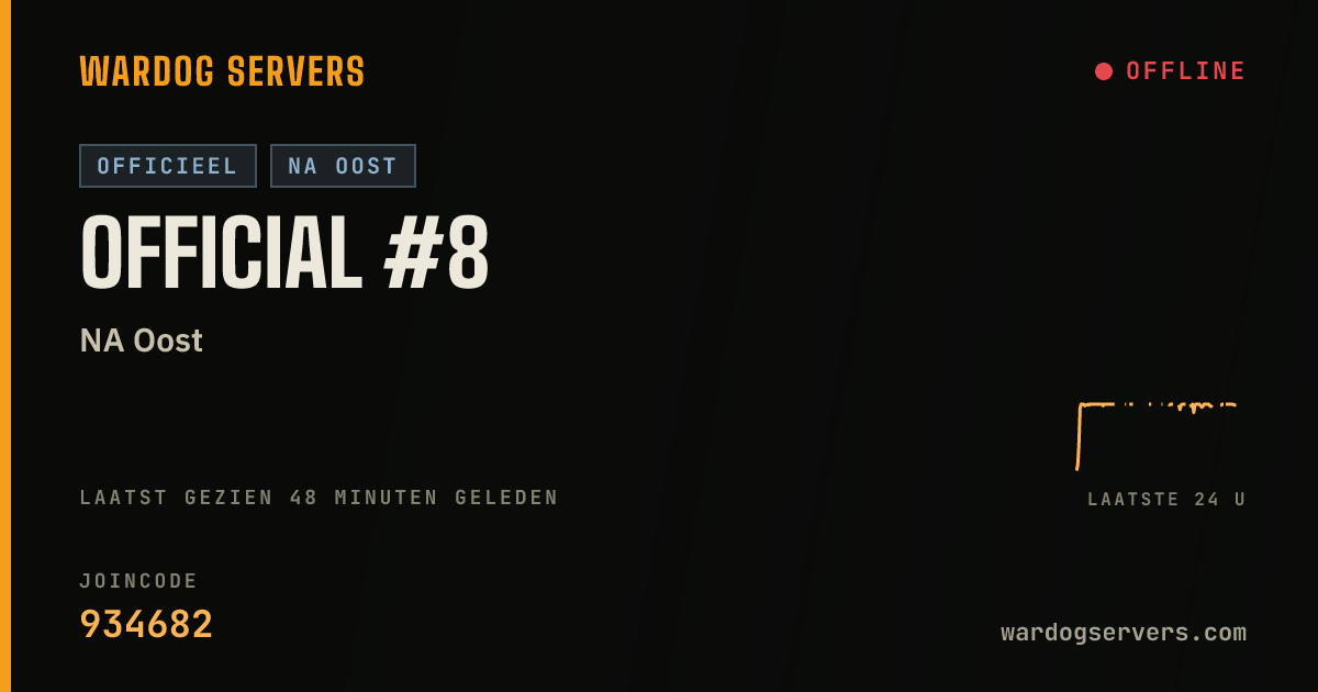 Live statusbanner voor Official #8