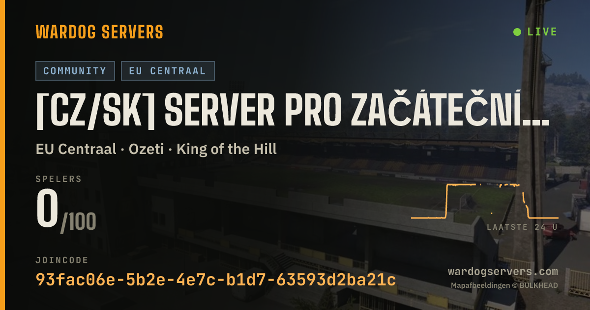 Live statusbanner voor [CZ/SK] SERVER PRO ZAČÁTEČNÍKY | MAX LVL 30