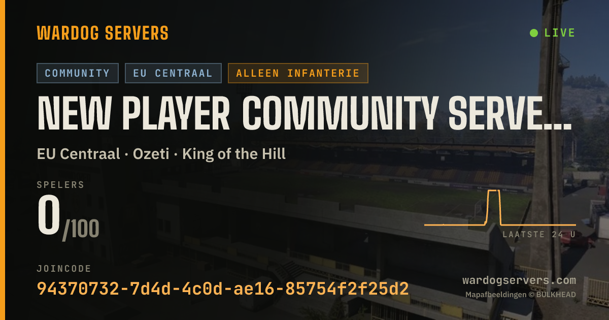 Live statusbanner voor New Player Community Server (xREALM) EU #4