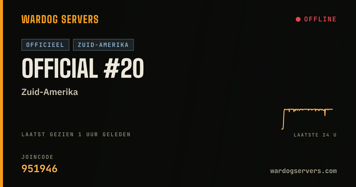 Live statusbanner voor Official #20