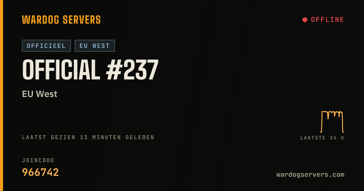 Live statusbanner voor Official #237