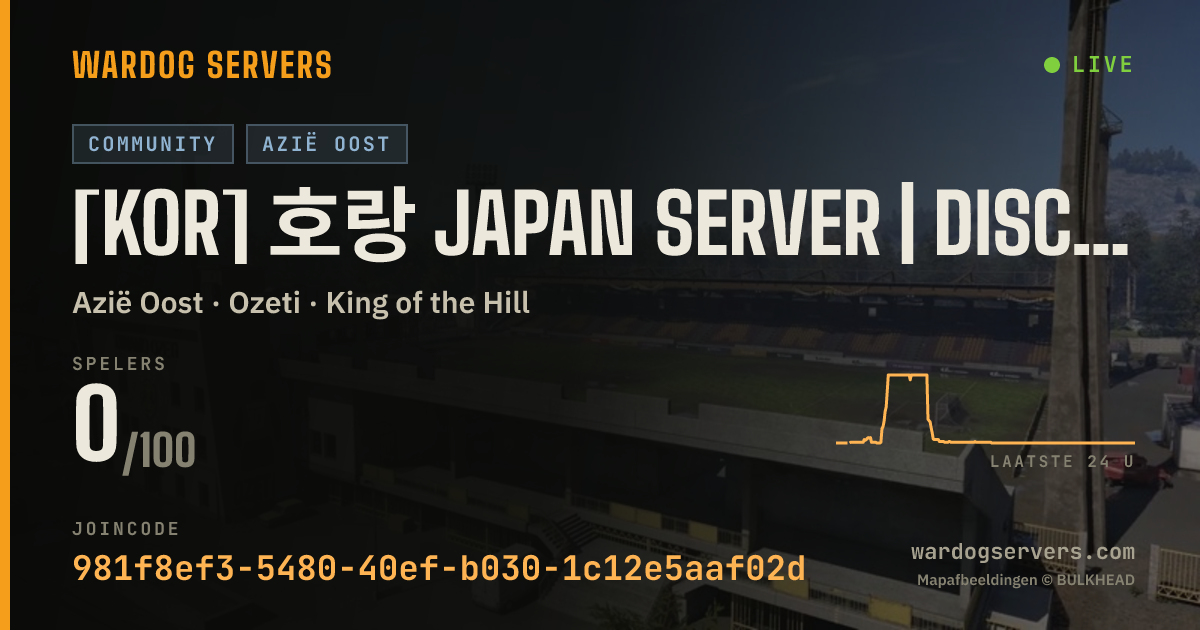 Live statusbanner voor [KOR] 호랑 Japan Server | discord.gg/horang-clan
