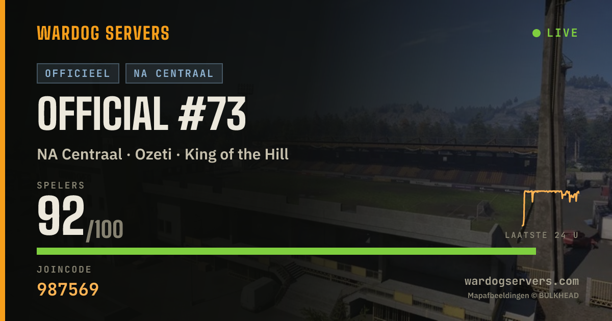 Live statusbanner voor Official #73