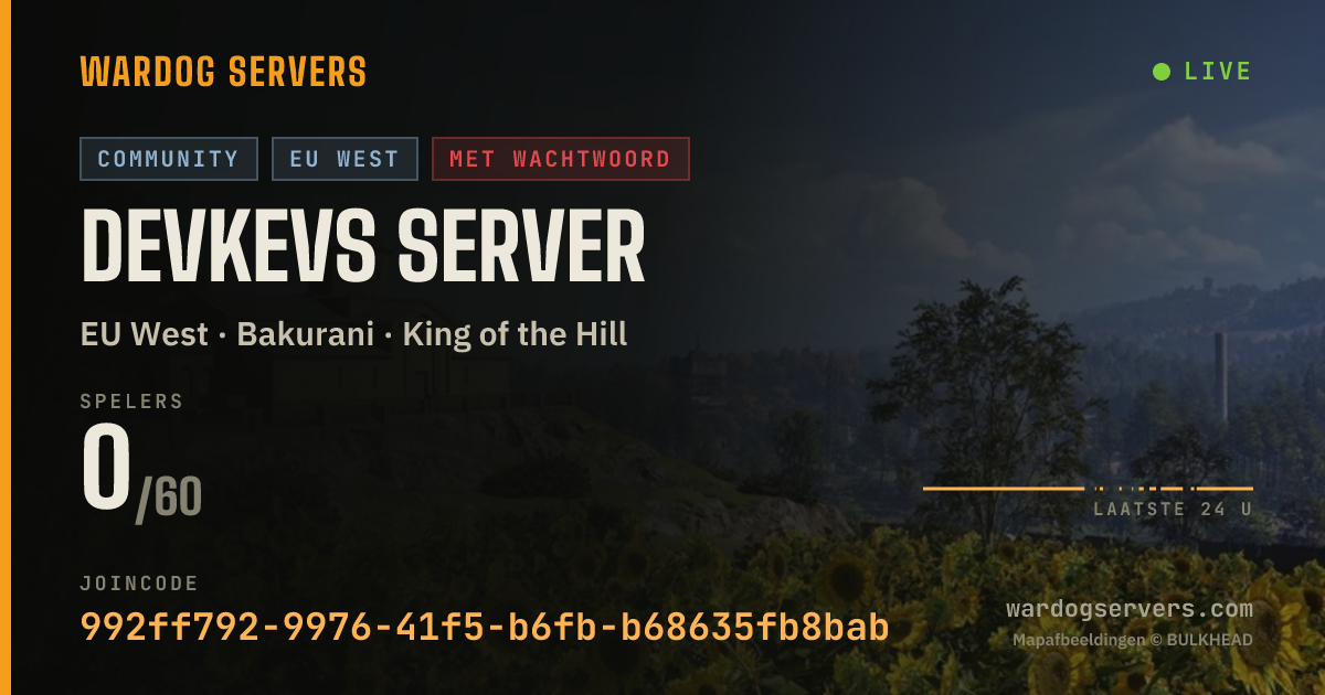 Live statusbanner voor Devkevs Server