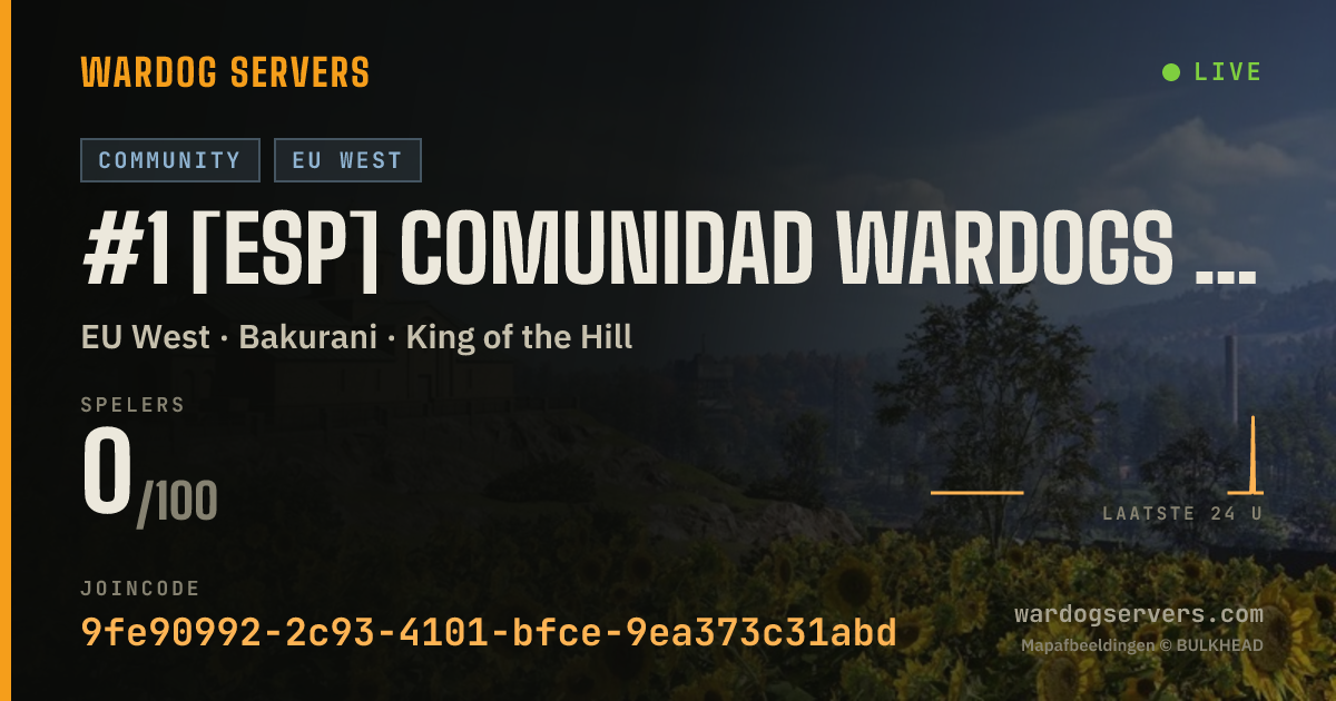 Live statusbanner voor #1 [ESP] Comunidad Wardogs /20 seed/ - www.comunidadhll.es