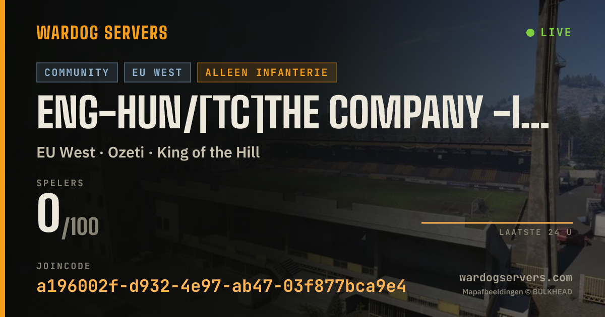 Live statusbanner voor ENG-HUN/[TC]THE COMPANY -Inf+vanilla-jointhecompany.net