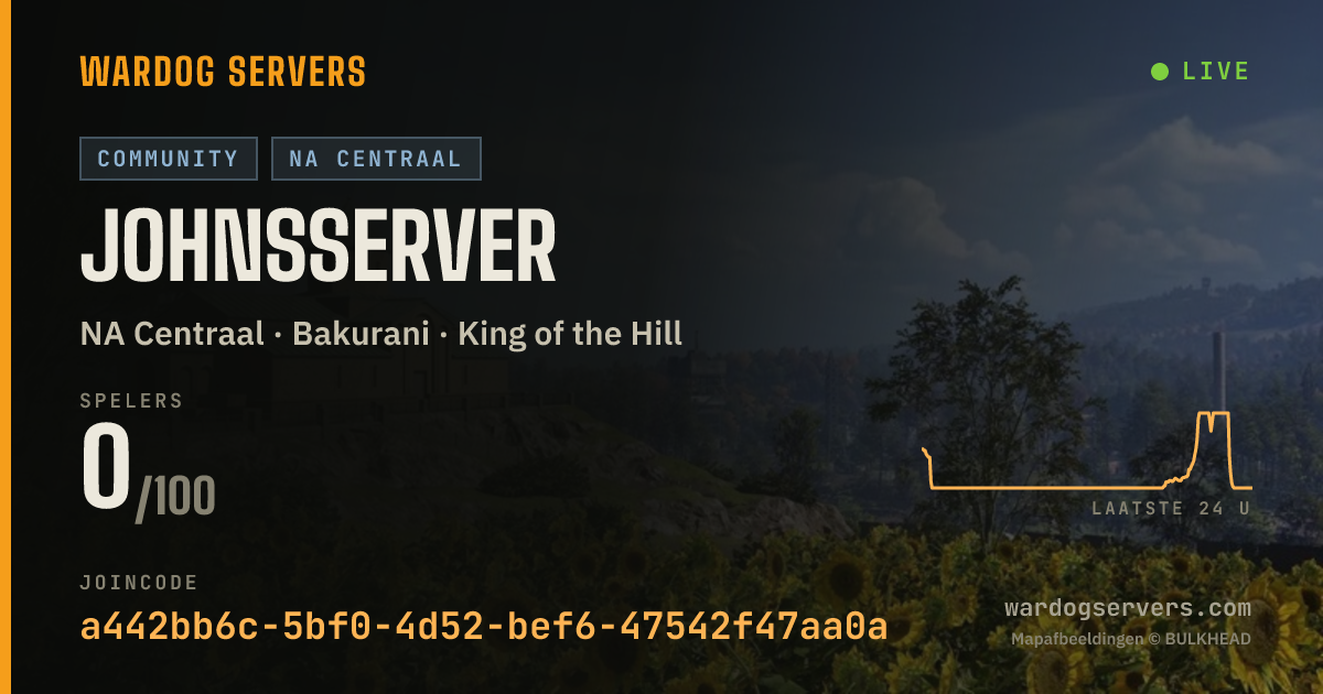 Live statusbanner voor JohnsServer
