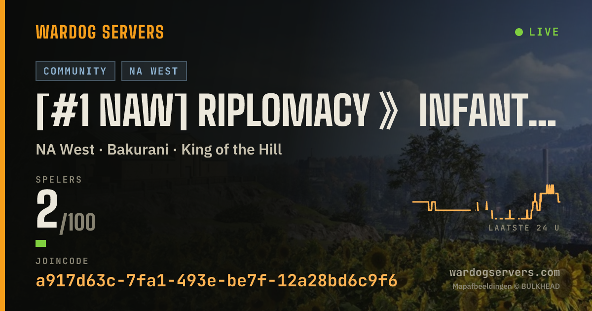 Live statusbanner voor [#1 NAW] RIPLOMACY 》INFANTRY ONLY 》JOIN FOR FREE QUEUE SKIP!