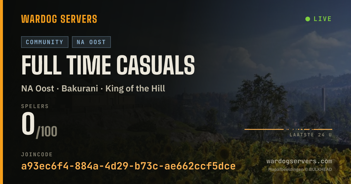 Live statusbanner voor Full Time Casuals