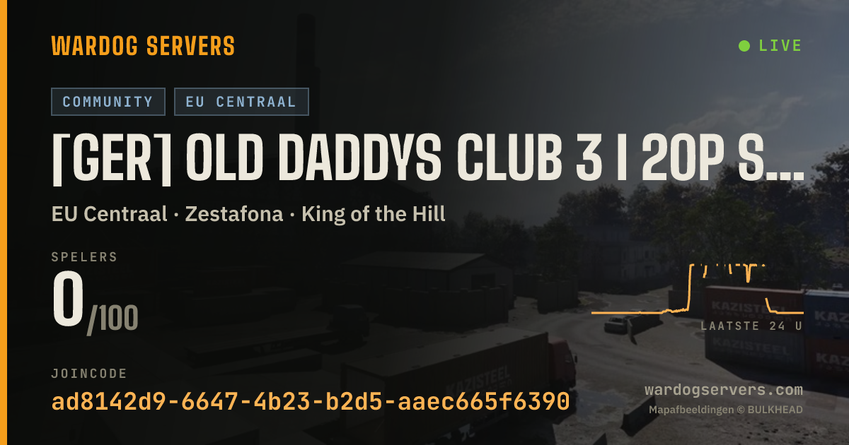 Live statusbanner voor [GER] Old Daddys Club 3 I 20p Start