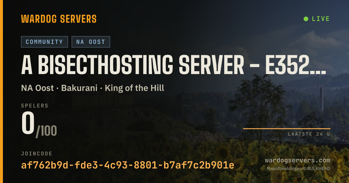 Live statusbanner voor A BisectHosting Server - e352aba6