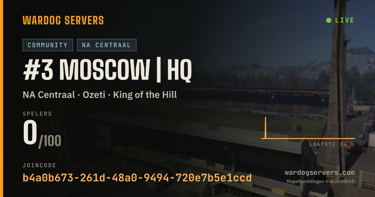 Live statusbanner voor #3 MOSCOW | HQ