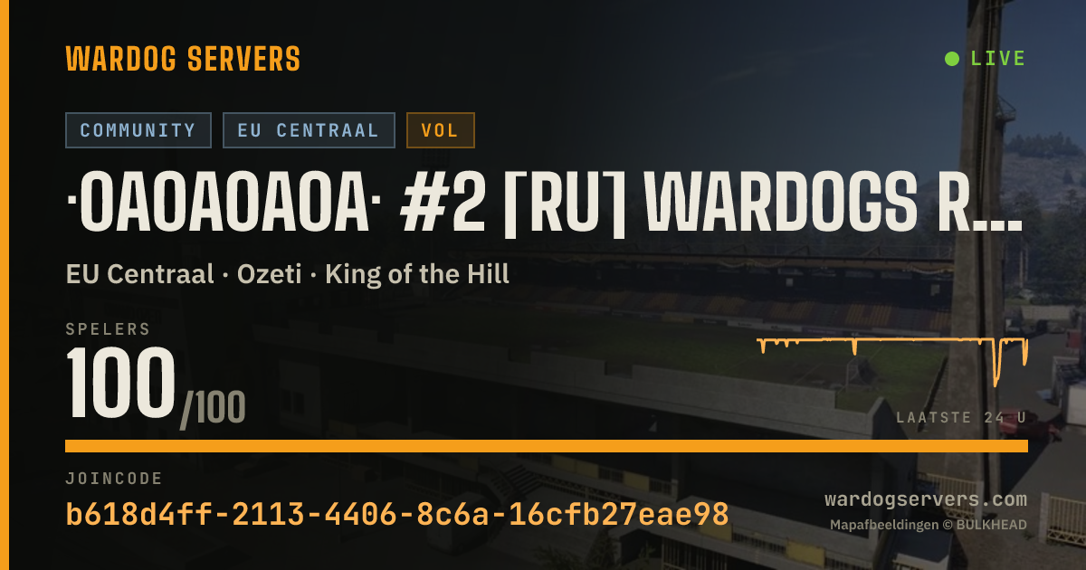 Live statusbanner voor ·0A0A0A0A· #2 [RU] WARDOGS RUSSIA - discord.gg/wardogsru