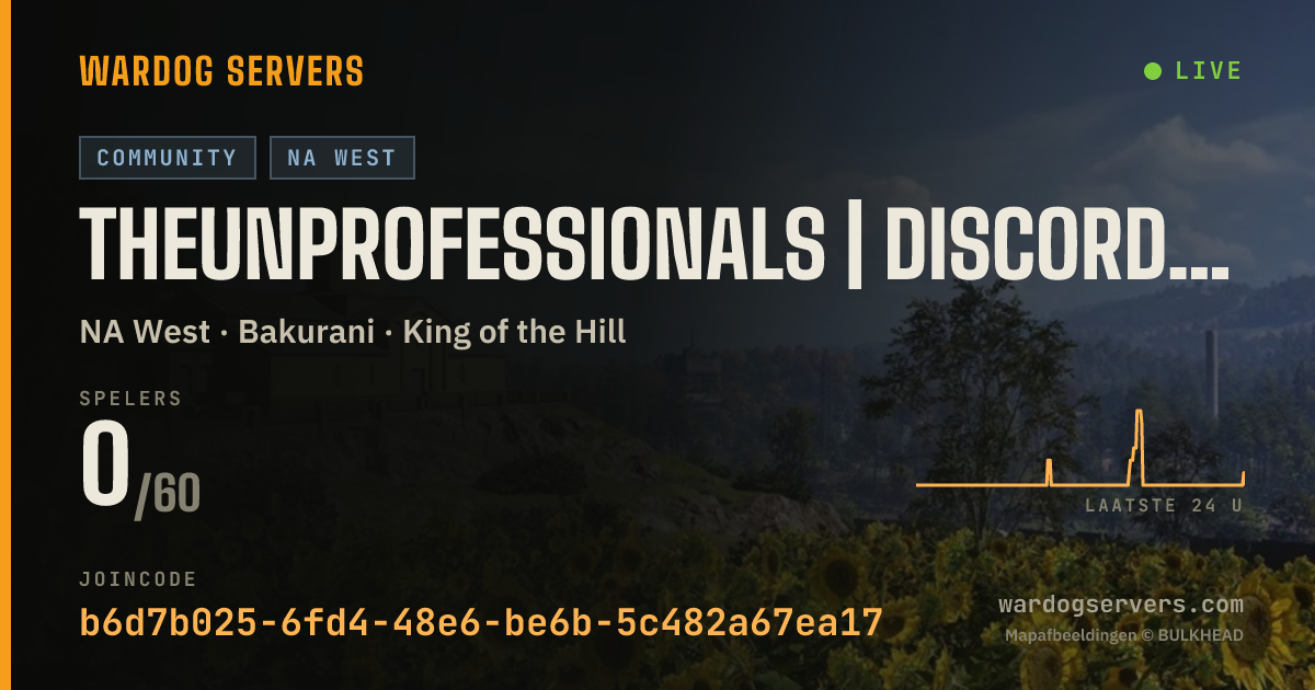 Live statusbanner voor theunprofessionals | discord.gg/uprwardogs