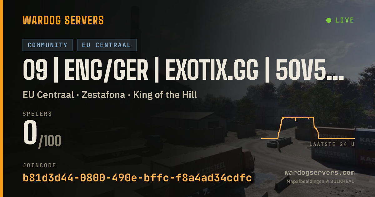 Live statusbanner voor 09 | ENG/GER | EXOTIX.GG | 50V50 | 00-00